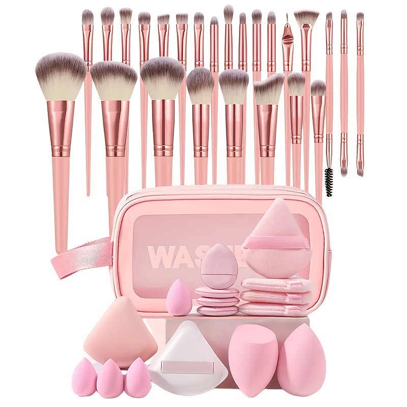 Beauty Makeup Kit For Girls - 40-delige beautyset met borstelreiniger, make-up tas,