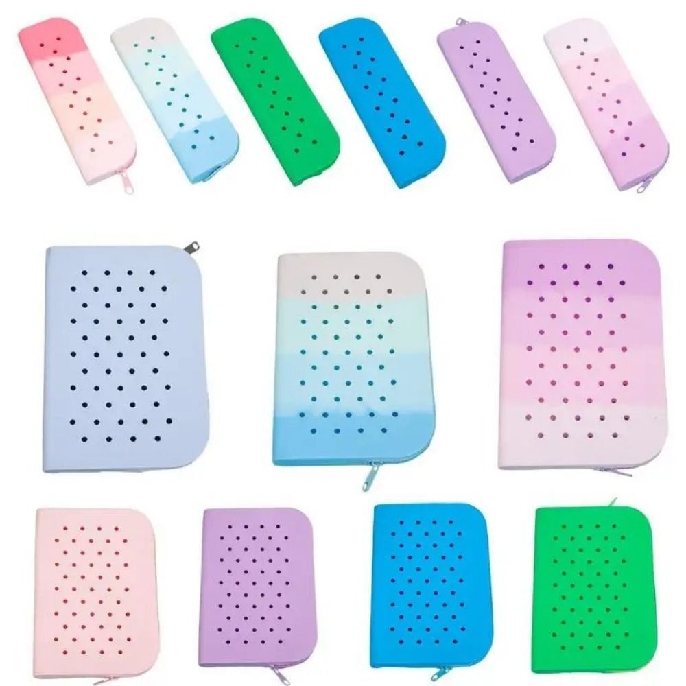 Beauty Preservation Makeup Bag - Kleurrijke gaten siliconen etui met ritssluiting