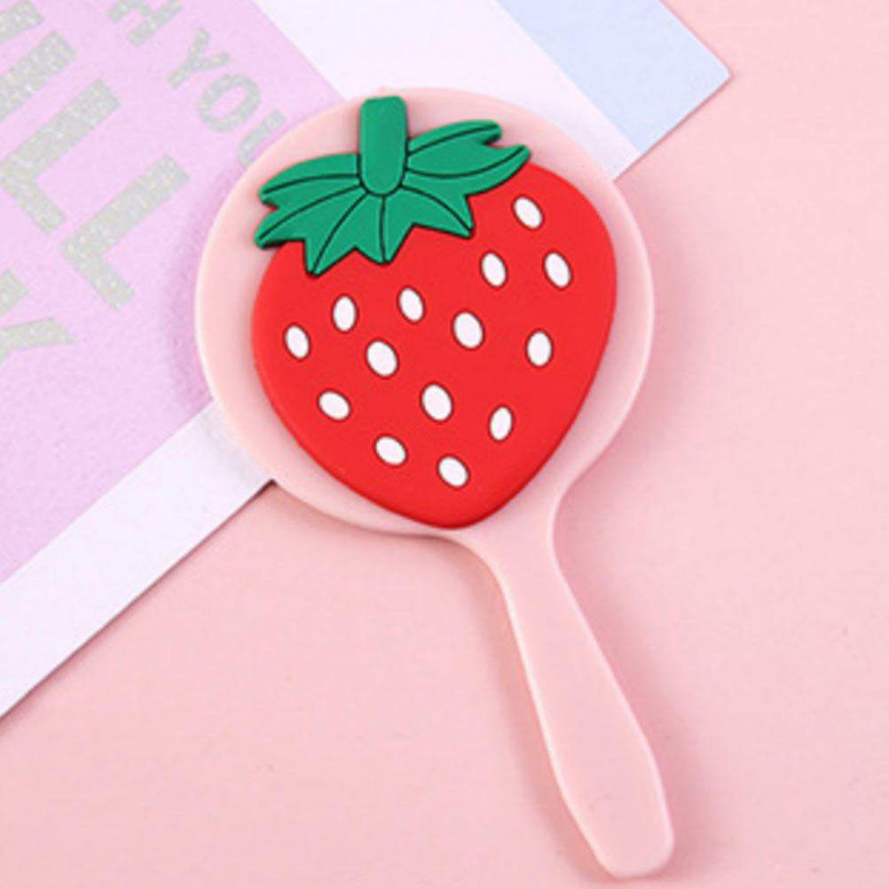 Beauty Love Makeup - Handheld aardbeien make-upspiegel Perfect formaat Draagbare